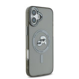 Husa de protectie Karl Lagerfeld IML MagSafe (KLHMP16MHLSKCK) compatibil cu iPhone 16 Plus, Metal Karl&Choupette Head