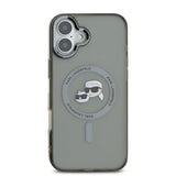 Husa de protectie Karl Lagerfeld IML MagSafe (KLHMP16MHLSKCK) compatibil cu iPhone 16 Plus, Metal Karl&Choupette Head