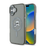 Husa de protectie Karl Lagerfeld IML MagSafe (KLHMP16MHLSKCK) compatibil cu iPhone 16 Plus, Metal Karl&Choupette Head