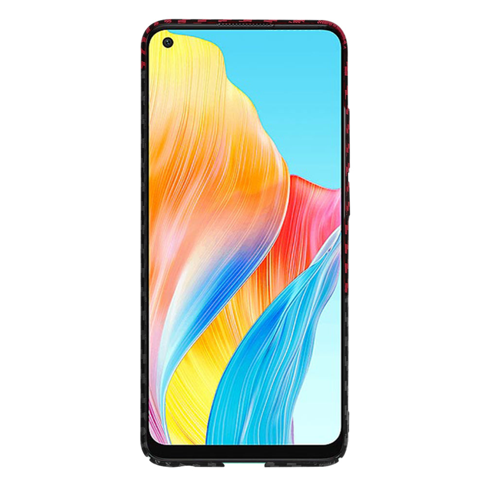 Husa de protectie Techsuit Carbonite FiberShell compatibil cu Oppo A78 4G, Rosu Vortex