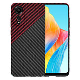 Husa de protectie Techsuit Carbonite FiberShell compatibil cu Oppo A78 4G, Rosu Vortex