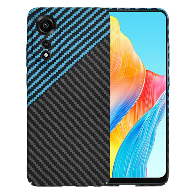 Husa de protectie Techsuit Carbonite FiberShell compatibil cu Oppo A78 4G, Albastru Pulse