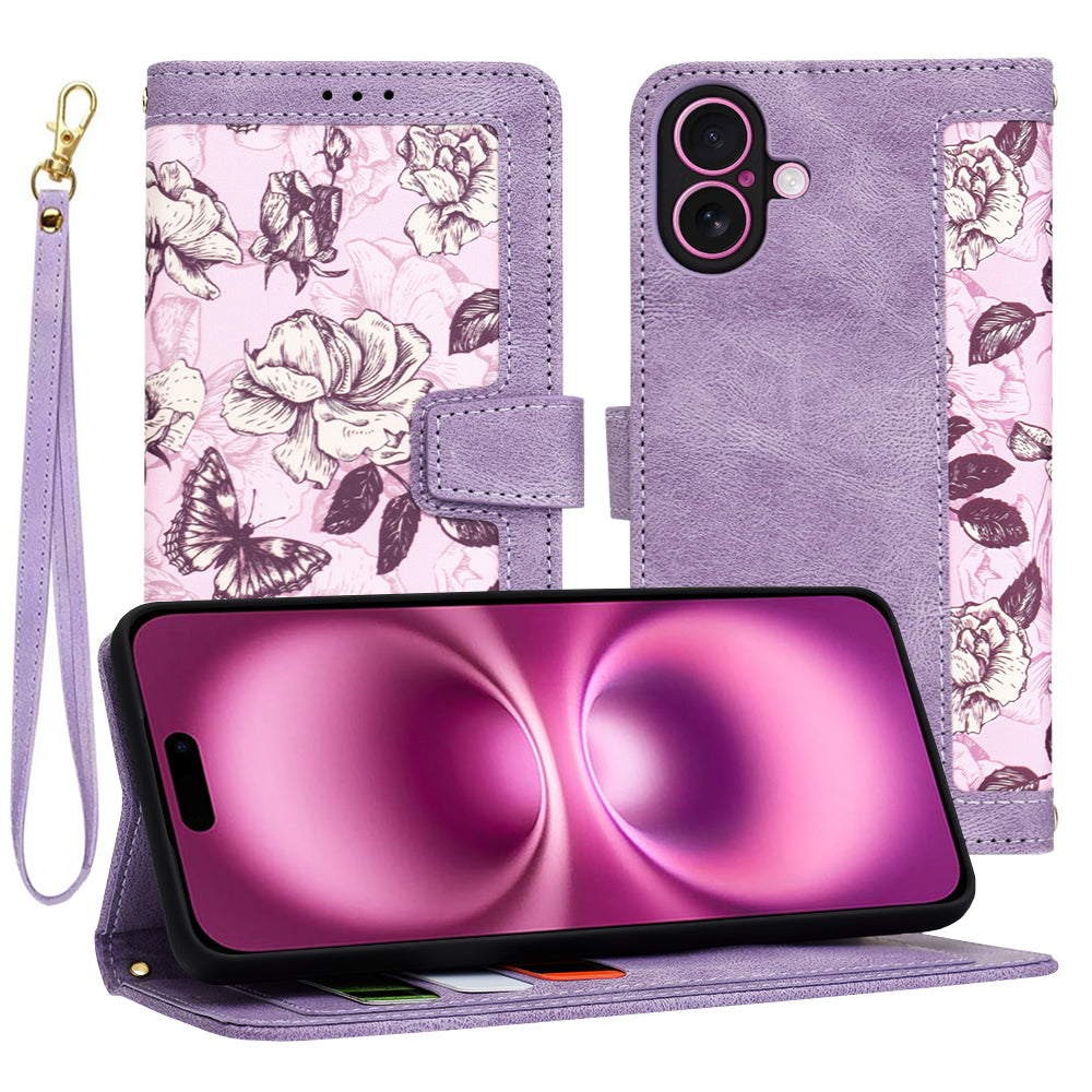 Husa de protectie Techsuit FlipCraft compatibil cu iPhone 16 Plus, Mysterious Purple