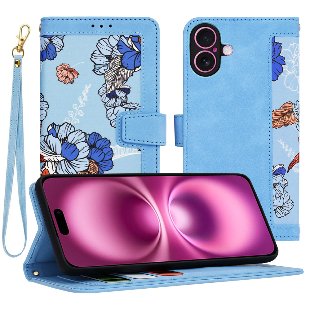Husa de protectie Techsuit FlipCraft compatibil cu iPhone 16 Plus, Vibrant Blue