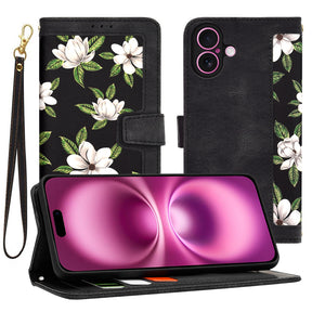 Husa de protectie Techsuit FlipCraft compatibil cu iPhone 16 Plus, Flowers of the Dawn