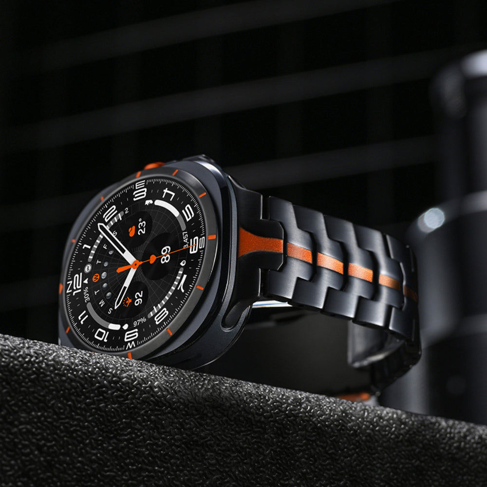 Curea smartwatch Techsuit Watchband (W063) compatibil cu Samsung Galaxy Watch Ultra 47mm / Watch Ultra 2, Titanium
