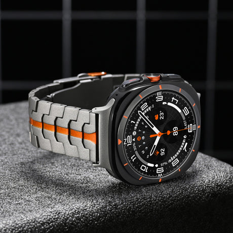 Curea smartwatch Techsuit Watchband (W063) compatibil cu Samsung Galaxy Watch Ultra 47mm / Watch Ultra 2, Titanium Orange