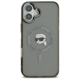 Husa de protectie Karl Lagerfeld IML MagSafe (KLHMP16MHLSKIK) compatibil cu iPhone 16 Plus, Karl`s Head