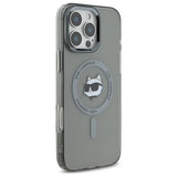 Husa de protectie Karl Lagerfeld IML MagSafe (KLHMP16LHLSCHK) compatibil cu iPhone 16 Pro, Metal Choupette`s Head
