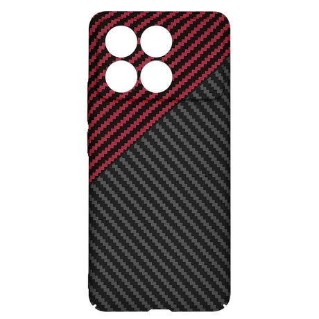 Husa de protectie Techsuit Carbonite FiberShell compatibil cu Xiaomi Poco F6 Pro, Rosu Vortex