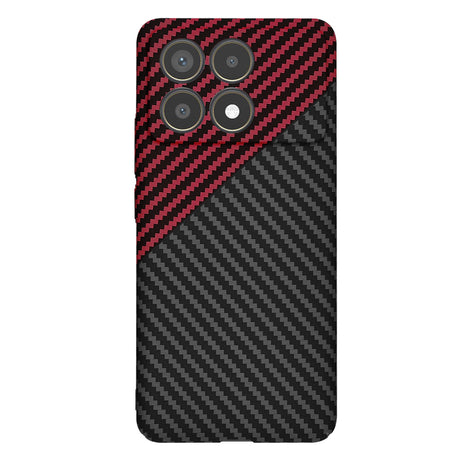Husa de protectie Techsuit Carbonite FiberShell compatibil cu Xiaomi Poco F6 Pro, Rosu Vortex