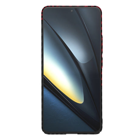 Husa de protectie Techsuit Carbonite FiberShell compatibil cu Xiaomi Poco F6 Pro, Rosu Vortex