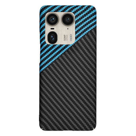 Husa de protectie Techsuit Carbonite FiberShell compatibil cu Motorola Edge 50 Ultra, Albastru Pulse
