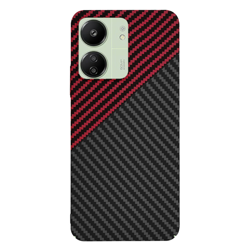Husa de protectie Techsuit Carbonite FiberShell compatibil cu Xiaomi Redmi 13C 4G / Redmi 13C 5G / Poco C65- Red Vortex
