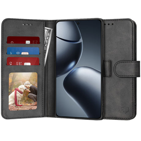 Husa de protectie Techsuit Diary Book compatibil cu Xiaomi 14T Pro, Negru