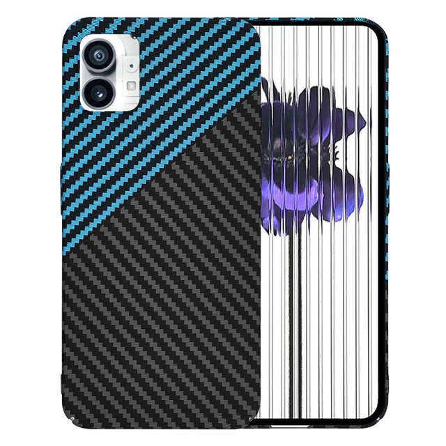 Husa de protectie Techsuit Carbonite FiberShell compatibil cu Nothing Phone (1), Albastru Pulse