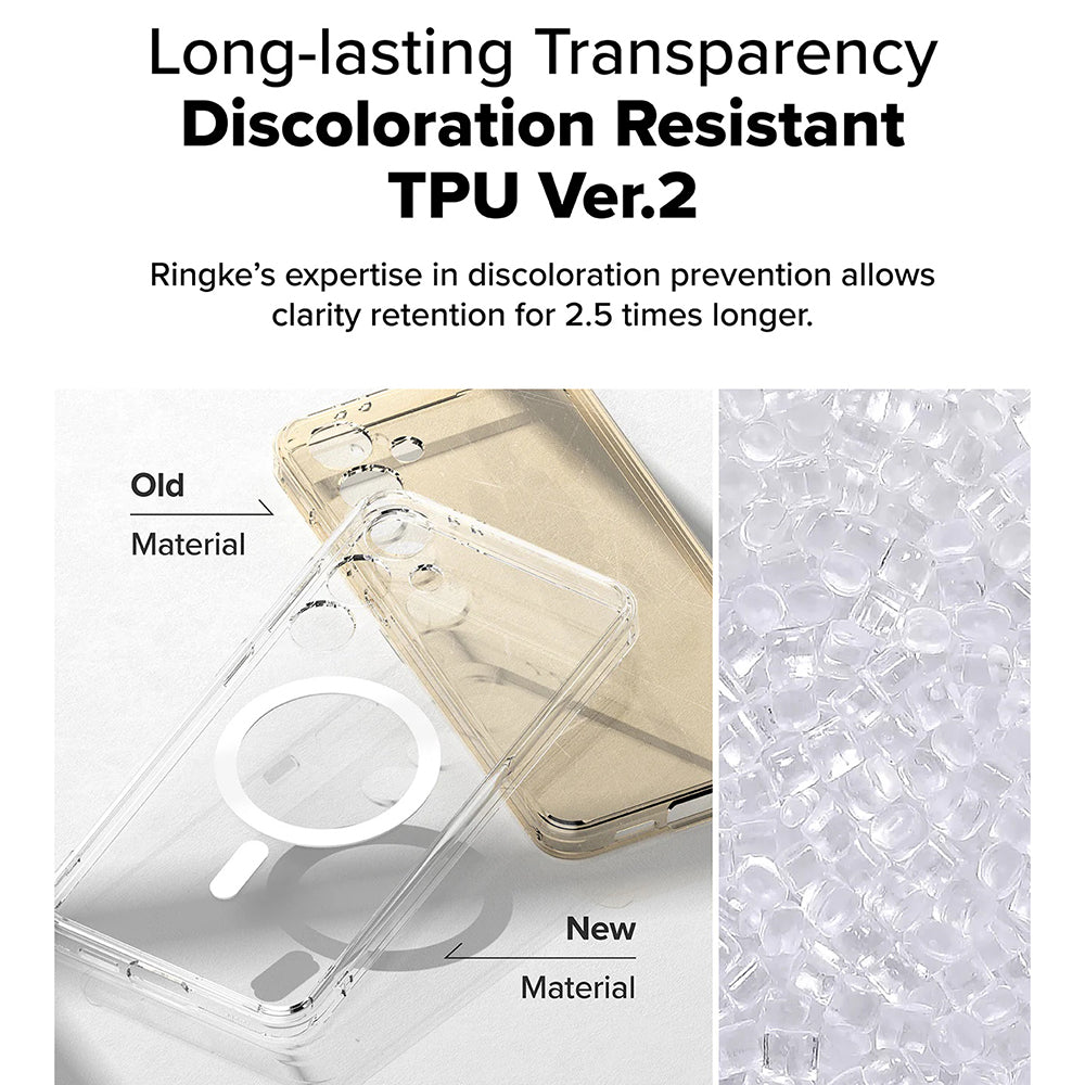 Husa de protectie Ringke Fusion MagSafe compatibil cu Samsung Galaxy S24 FE, Transparent