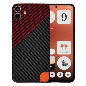 Husa de protectie Techsuit Carbonite FiberShell compatibil cu Nothing CMF Phone 1, Rosu Vortex