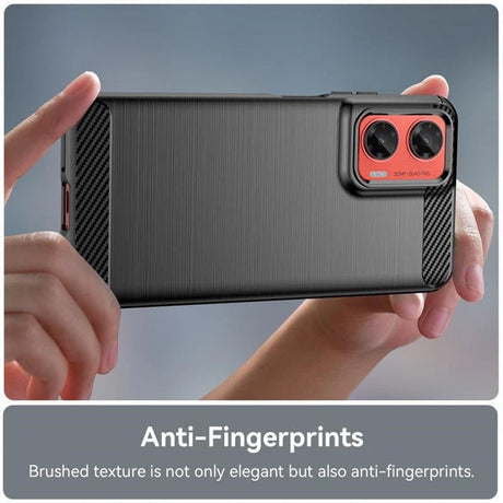 Husa de protectie Techsuit Carbon Silicone compatibil cu Motorola Moto G75, Albastru