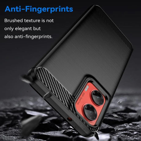 Husa de protectie Techsuit Carbon Silicone compatibil cu Motorola Moto G75, Negru