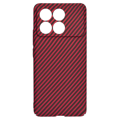 Husa de protectie Techsuit Carbonite FiberShell compatibil cu Xiaomi Poco F6 Pro, Rosu