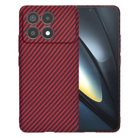 Husa de protectie Techsuit Carbonite FiberShell compatibil cu Xiaomi Poco F6 Pro, Rosu