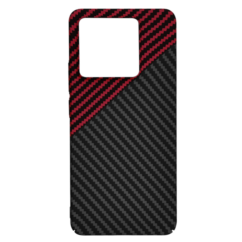 Husa de protectie Techsuit Carbonite FiberShell compatibil cu Xiaomi 14T, Rosu Vortex