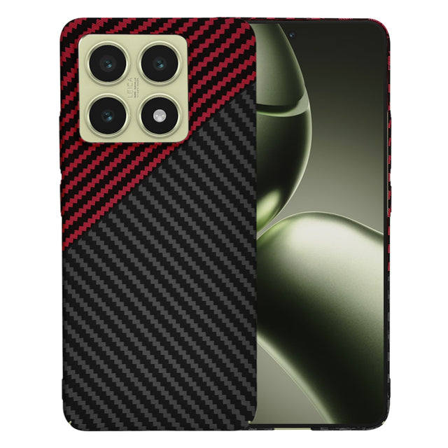 Husa de protectie Techsuit Carbonite FiberShell compatibil cu Xiaomi 14T, Rosu Vortex
