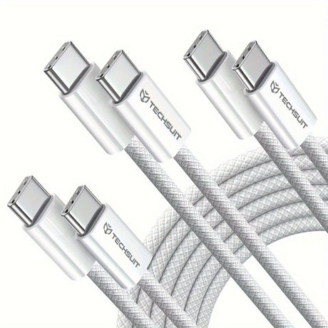 Cablu Techsuit (PCB114D), for Apple, Android, Type-C, Super Fast Charging, PD60W, Flexible, Durable, 1m, Galben