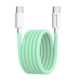 Cablu Techsuit (PCB114D), for Apple, Android, Type-C, Super Fast Charging, PD60W, Flexible, Durable, 1m, Verde