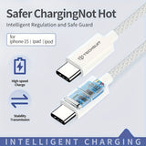 Cablu Techsuit (PCB114D), for Apple, Android, Type-C, Super Fast Charging, PD60W, Flexible, Durable, 1m, Mov