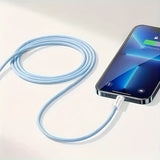 Cablu Techsuit (PCB114D), for Apple, Android, Type-C, Super Fast Charging, PD60W, Flexible, Durable, 1m, Mov
