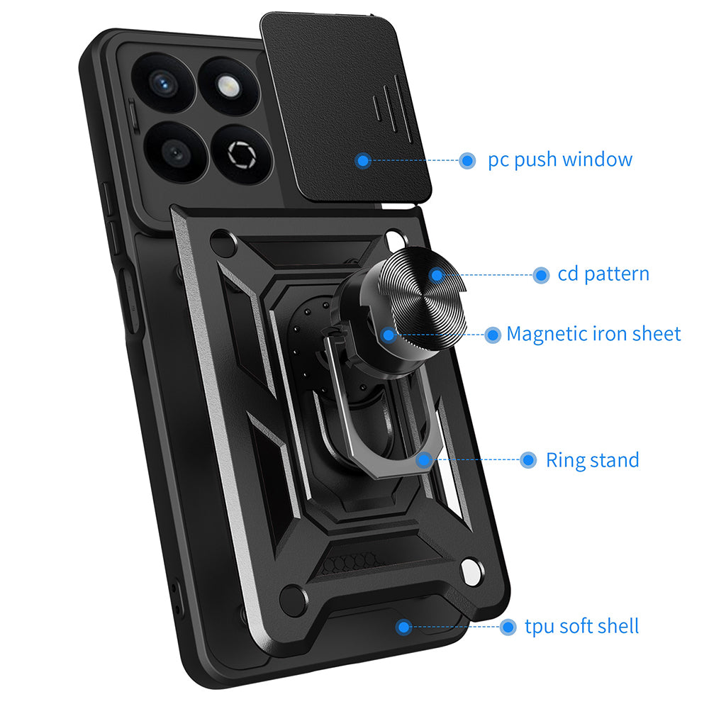 Husa de protectie Techsuit CamShield Series compatibil cu Honor 200 Smart / X7c, Negru