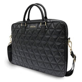 Geanta Guess Computer Bag Quilted (GUCB15QLBK), 15-16", Mosaique Pattern, Detachable Shoulder Strap, Adjustable, Negru
