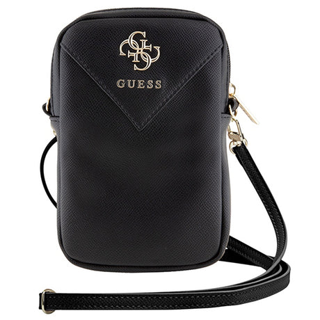 Geanta Guess Universal Phone Pouch Zip Triangle 4G (GUWBZPGSTEGK), Universal, Adjustable Strap, Zip Closure, Negru