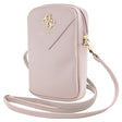 Geanta Guess Universal Phone Pouch Zip Triangle 4G (GUWBZPGSTEGP), Universal, Adjustable Strap, Zip Closure, Roz