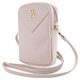 Geanta Guess Universal Phone Pouch Zip Triangle 4G (GUWBZPGSTEGP), Universal, Adjustable Strap, Zip Closure, Roz