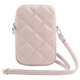 Geanta Guess Universal Phone Pouch Zip Quilted 4G (GUWBZPSQSSGP), Universal, Adjustable Strap, Zip Closure, Roz
