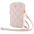 Geanta Guess Universal Phone Pouch Zip Quilted 4G (GUWBZPSQSSGP), Universal, Adjustable Strap, Zip Closure, Roz