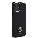Husa de protectie Guess Silicone Logo Strass 4G (GUHCP16SM4DGPK) compatibil cu iPhone 16, Negru