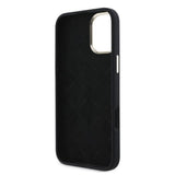 Husa de protectie Guess Silicone Logo Strass 4G (GUHCP16SM4DGPK) compatibil cu iPhone 16, Negru