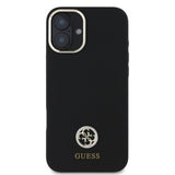 Husa de protectie Guess Silicone Logo Strass 4G (GUHCP16SM4DGPK) compatibil cu iPhone 16, Negru