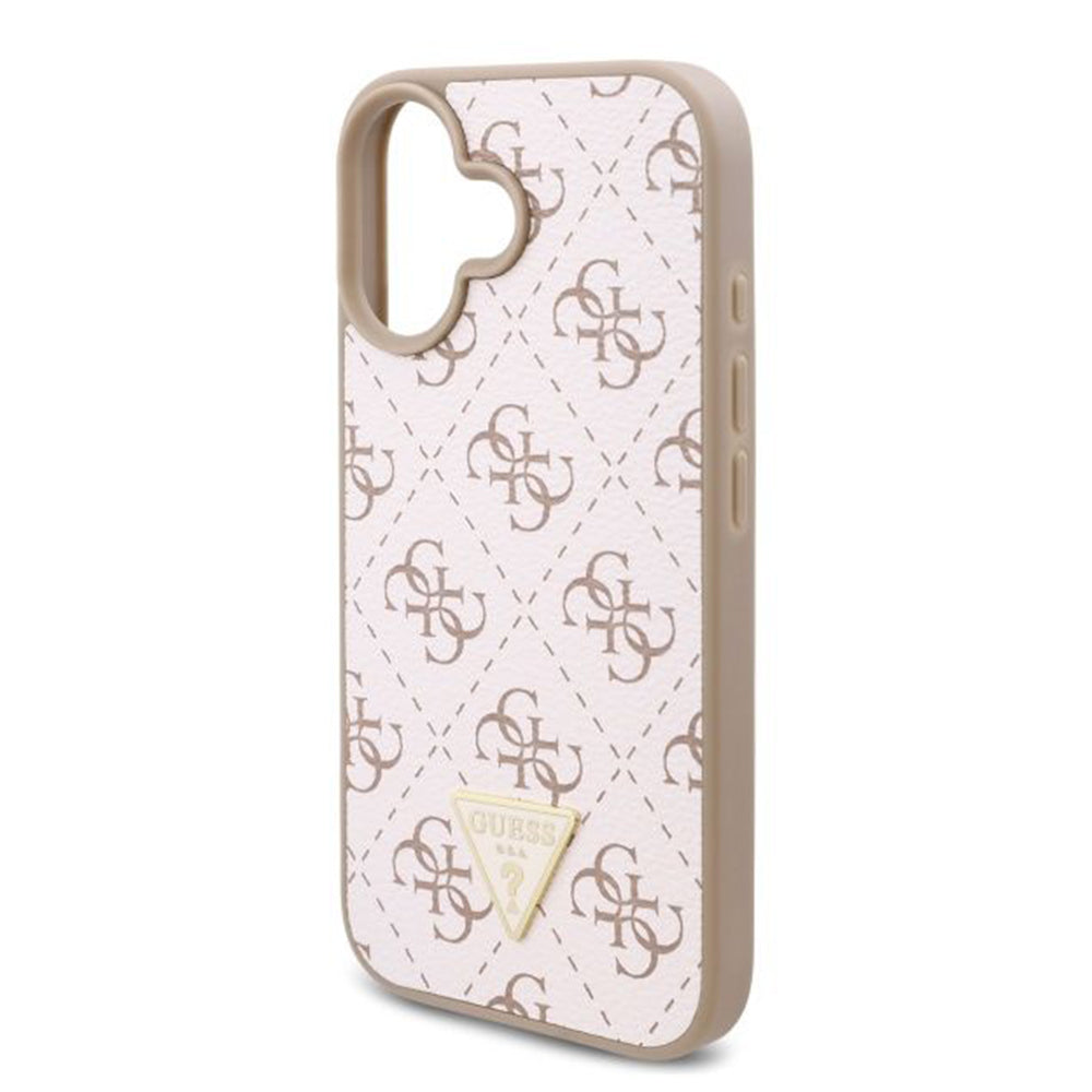 Husa de protectie Guess Hardcase 4G Triangle Metal Logo (GUHCP16MPG4GPH) compatibil cu iPhone 16 Plus, Alb