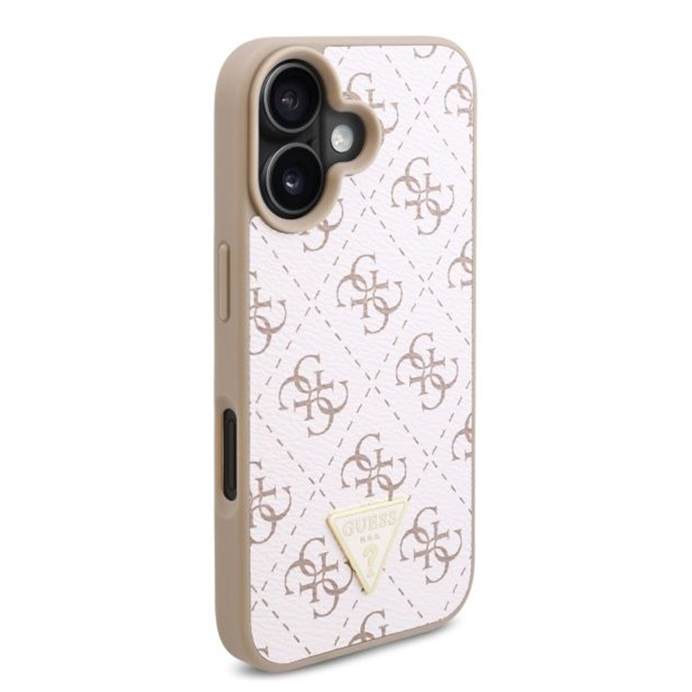 Husa de protectie Guess Hardcase 4G Triangle Metal Logo (GUHCP16MPG4GPH) compatibil cu iPhone 16 Plus, Alb