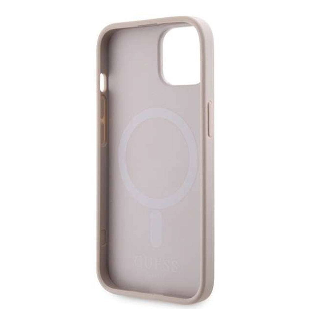 Husa de protectie Guess GCube Stripes MagSafe (GUHMP14SHGCFSEP) compatibil cu iPhone 14, Roz