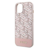 Husa de protectie Guess GCube Stripes MagSafe (GUHMP14SHGCFSEP) compatibil cu iPhone 14, Roz
