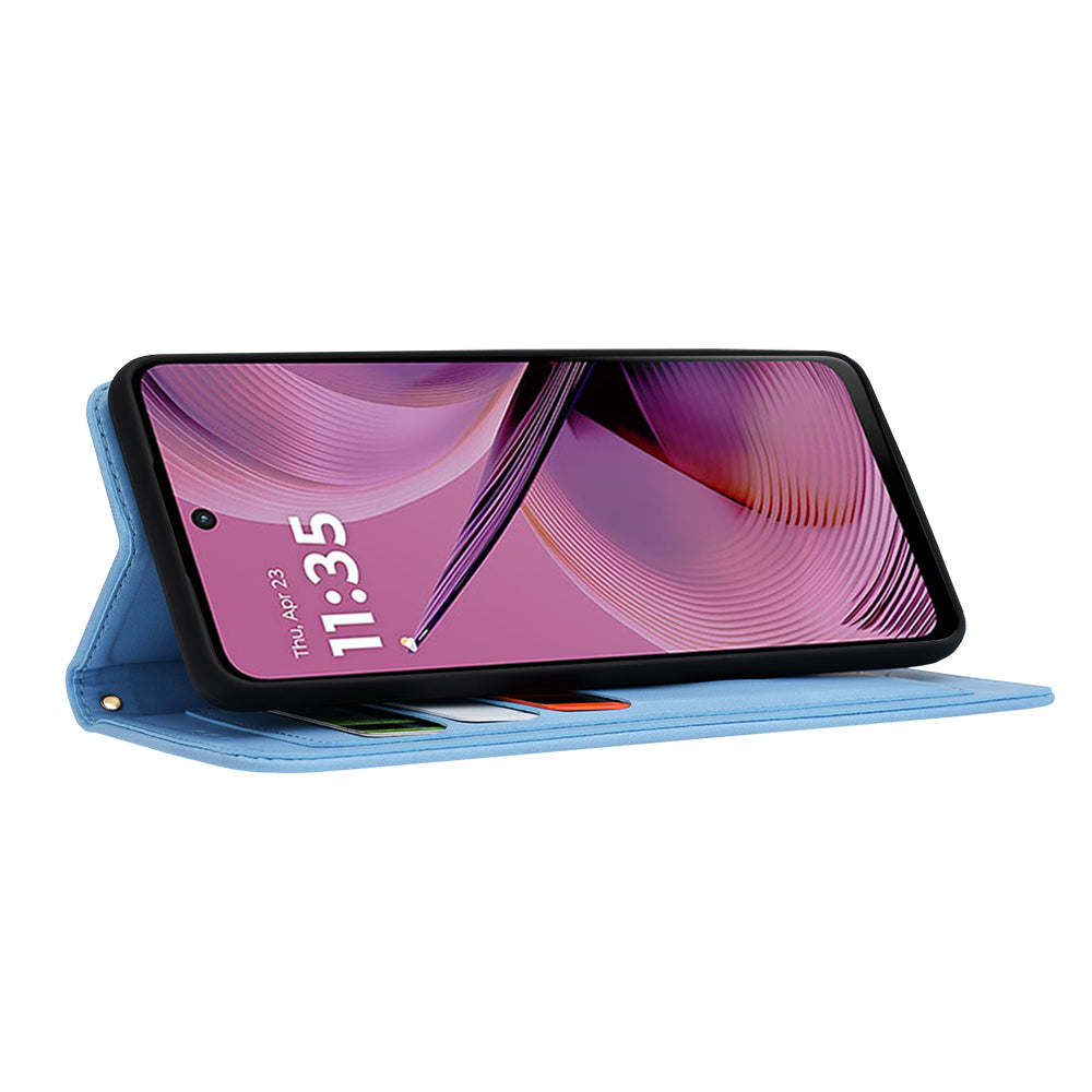 Husa de protectie Techsuit FlipCraft compatibil cu Motorola Moto G55, Vibrant Blue