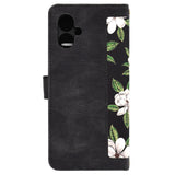Husa de protectie Techsuit FlipCraft compatibil cu Motorola Moto G55, Flowers of the Dawn