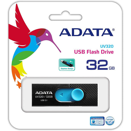 Stick Memorie Adata AUV320 (AUV320-32G-RBKBL), USB 3.1, 32GB, Negru