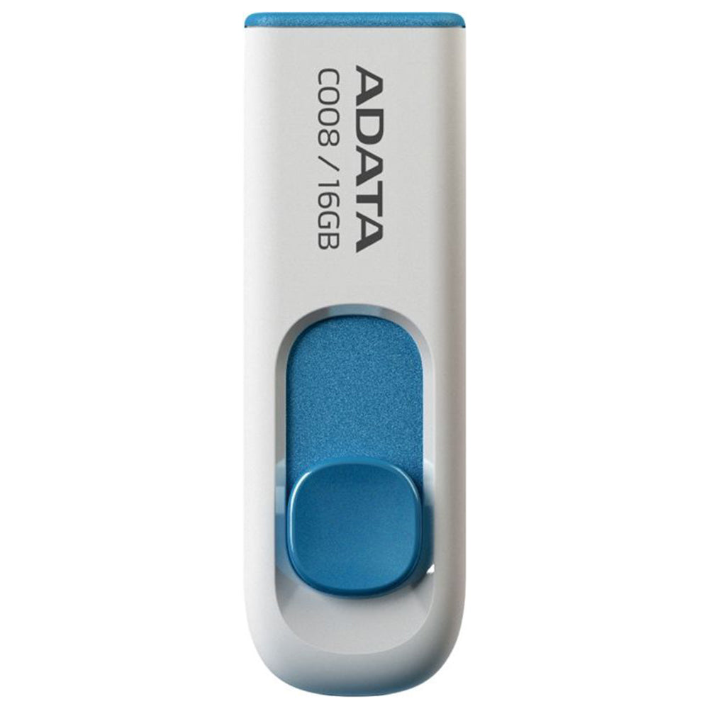 Stick de Memorie Adata AC008-16G-RWE, USB 2.0, 16GB, Alb